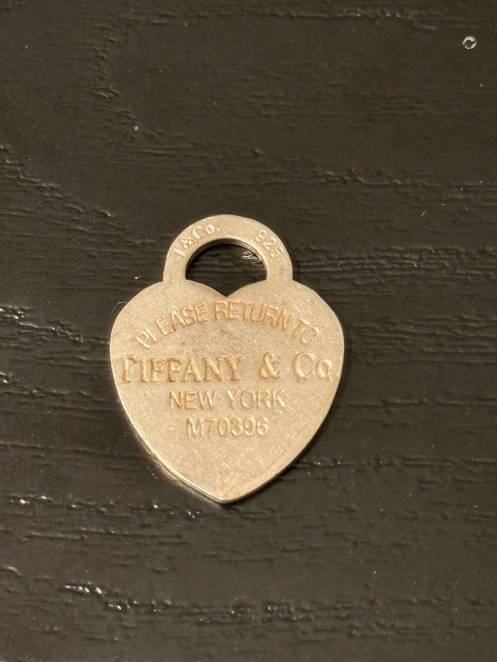 Authentic Tiffany & Co 925 Sterling Silver Tag Charm Pendant 6 grams